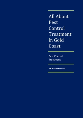 All About Pest Control Treatment in Gold Coast