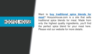 Buy Traditional Spice Blends for Meat  Hooyoshouse.com