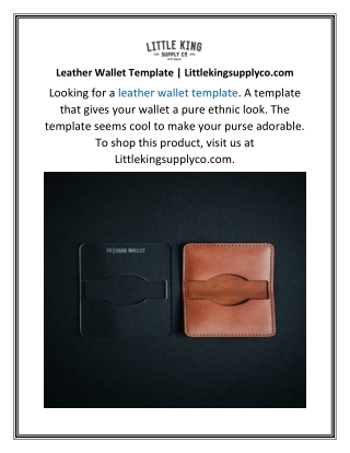 Leather Wallet Template  Littlekingsupplyco.com
