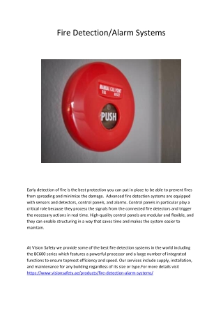 Fire DetectionAlarm Systems