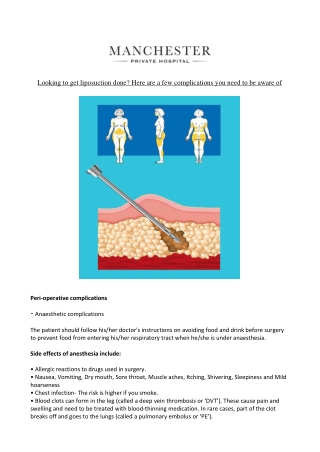 Looking to get liposuction done? Here are a few complications you need to be awa