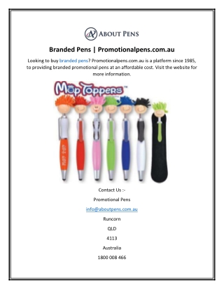 Branded Pens  Promotionalpens.com.au