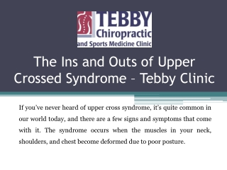 The Ins and Outs of Upper Crossed Syndrome