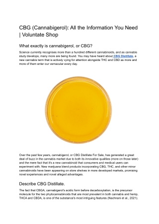 CBG (Cannabigerol)_ All the Information You Need _ Voluntate Shop