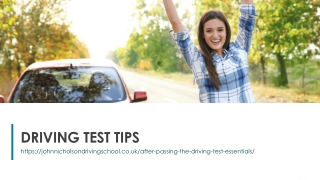 DRIVING TEST TIPS