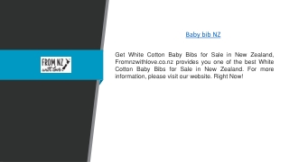 Baby bib NZ | Fromnzwithlove