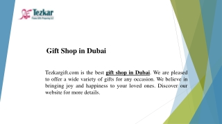 Gift Shop in Dubai  Tezkargift.com