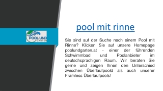 pool mit rinne  Poolundgarten.at