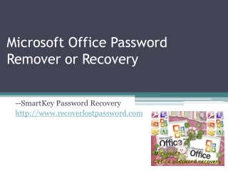 Microsoft Office Password Remover or Recovevry