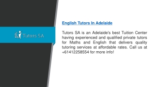 Top Class English Tutoring Services in Adelaide