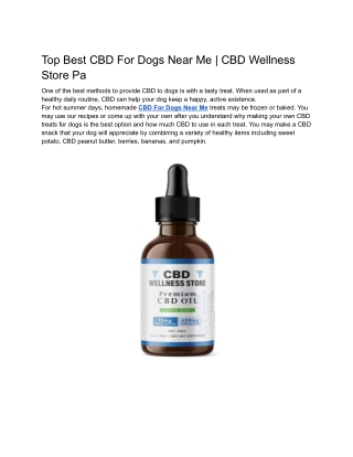 Top Best CBD For Dogs Near Me _ CBD Wellness Store Pa