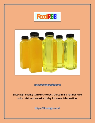 Curcumin Manufacturer | Foodrgb.com