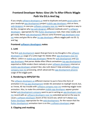 Frontend Developer Notes Give Life To After Effects Wiggle Path Via D3.Js And Sag