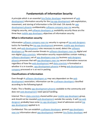 Fundamentals of Information Security