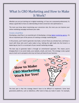 What Is CRO Marketing and How to Make It Work?