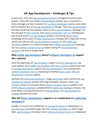 GIF App Development – Challenges & Tips
