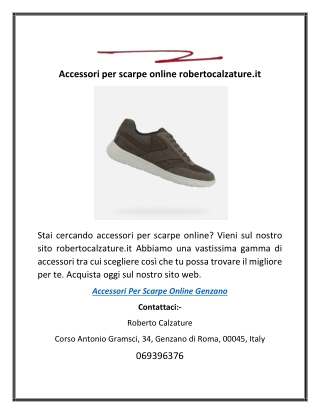 Accessori per scarpe online robertocalzature.it