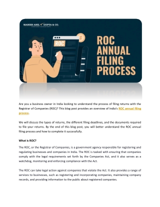 ROC Annual Filing Process