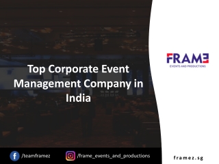 Top Corporate Event Management Company in India