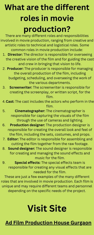 Ad Film Production House Gurgaon