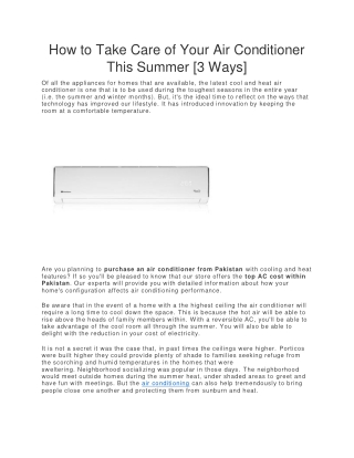 How to Take Care of Your Air Conditioner This Summer [3 Ways]