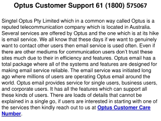 Optus Customer Support Victoria