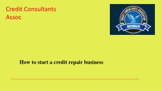 How to start a credit repair business