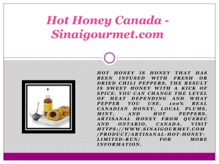 Hot Honey Canada - Sinaigourmet.com