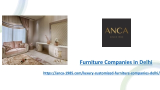 Furniture Companies in Delhi