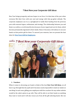 7 Best New year Corporate Gift Ideas