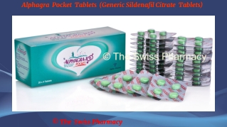 Alphagra Pocket Tablets (Generic Sildenafil Citrate  Tablets)