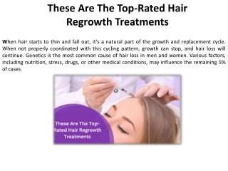 These Are the Top Hair Regrowth Methods.