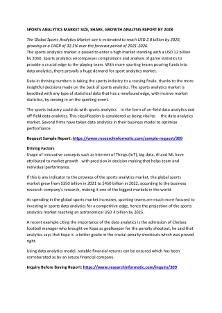 SPORTS ANALYTICS MARKET