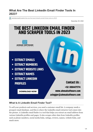1What Are The Best LinkedIn Email Finder Tools In 2023