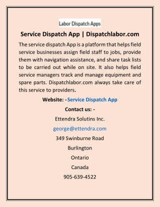 Service Dispatch App | Dispatchlabor.com