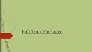 Have an Amazing Bali Tour That Allows You to Relax and Take a Break