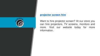 Projector Screen Hire  wwave.com.au