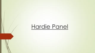 Hardie Panel Is a Floor Substrate Made of Compressed Fibre Cement