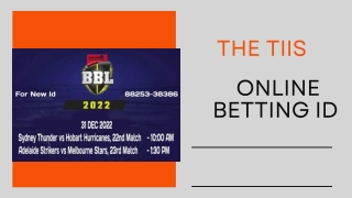 Online Betting Id | The TIIS | 88253-38386