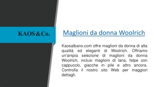 Maglioni da donna Woolrich  Kaosalbano