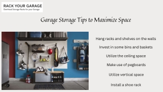 Garage Storage Tips to Maximize Space