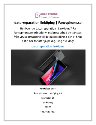 datorreparation linköping  Fancyphone.se