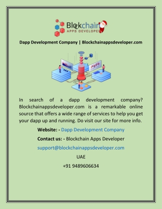 Dapp Development Company  Blockchainappsdeveloper