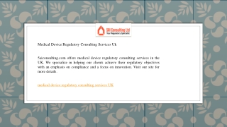 Medical Device Regulatory Consulting Services Uk   5aiconsulting.com