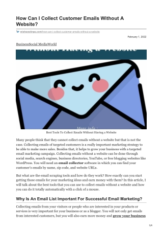 1How Can I Collect Customer Emails Without A Website