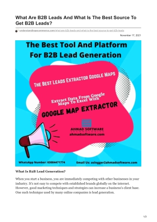 What Are B2B Leads And What Is The Best Source To Get B2B Leads