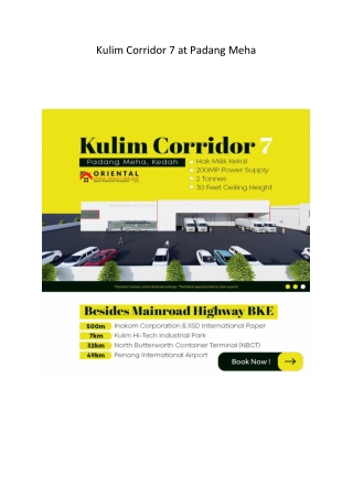 Kulim Corridor 7 at Padang Meha