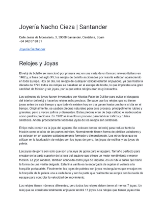 Joyería Nacho Cieza _ Santander