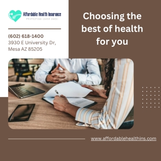 Choosing The Best Of Health For You