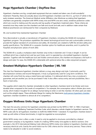 Ask Me Anything: 10 Answers to Your Questions About duoperson hyperbaric chamber